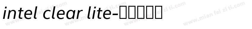 intel clear lite字体转换